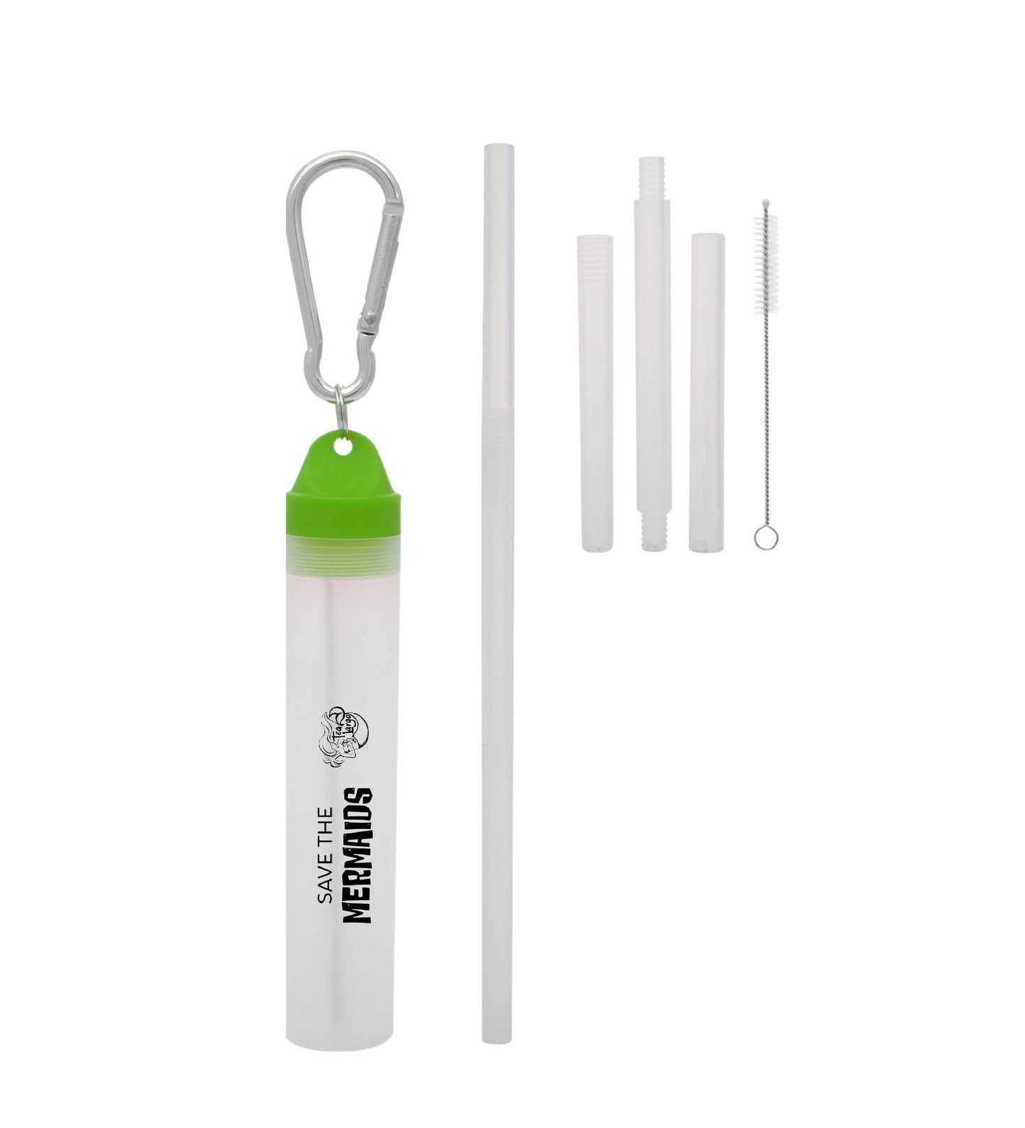 Tea Largo logo reusable straw with travel case