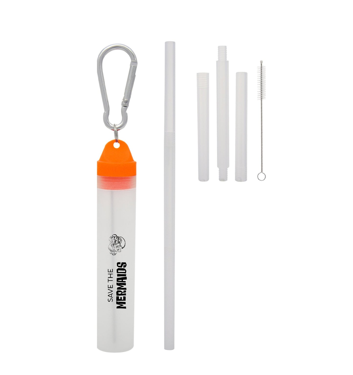 Tea Largo logo reusable straw with travel case