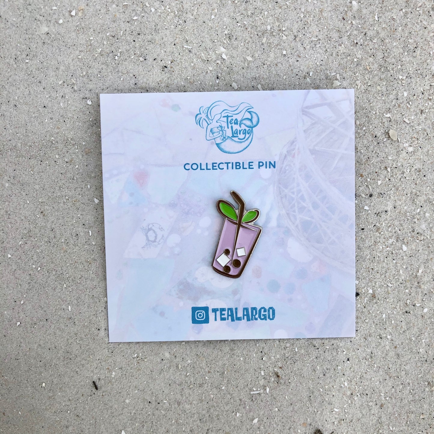 Taro Bubble Tea Enamel PIn