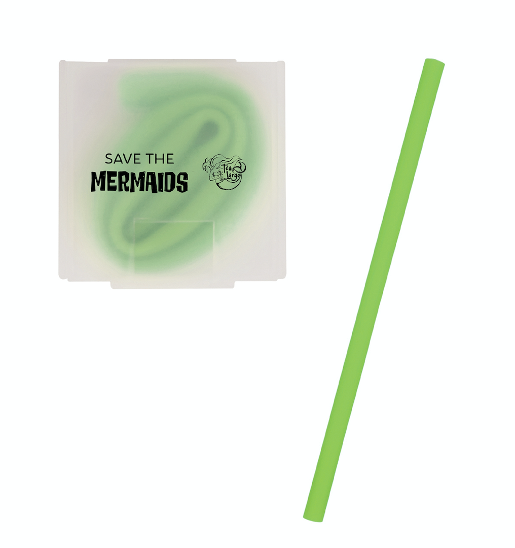 Reusable Green Straw in Mini Logo Box