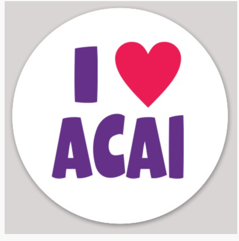 I Love (heart) Acai Vinyl Sticker